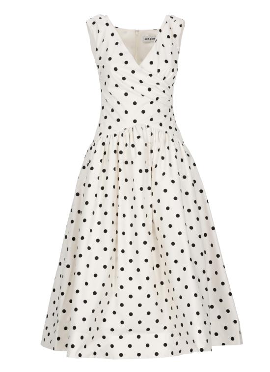 26SS 셀프 포트레이트 미디 원피스 RS26209MC CREAM POLKACREAM Ivory