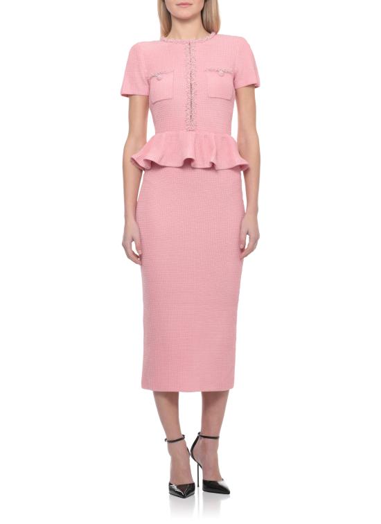 26SS 셀프 포트레이트 미디 원피스 RS26106MP PINK PEPLUM KNITPINK Pink - SELF PORTRAIT