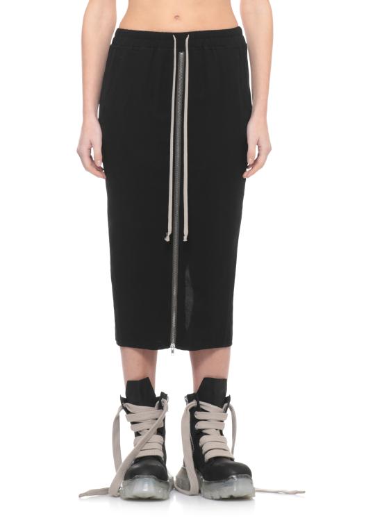 26SS 릭 오웬스 미디 스커트 RP01F6375 G09 Black - RICK OWENS