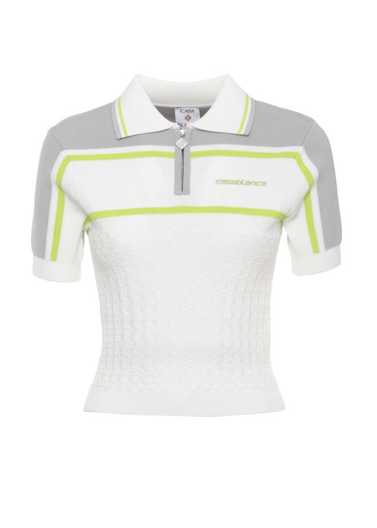 26SS 카사블랑카 폴로 티셔츠 WSP26KW124701 VISCOSE White