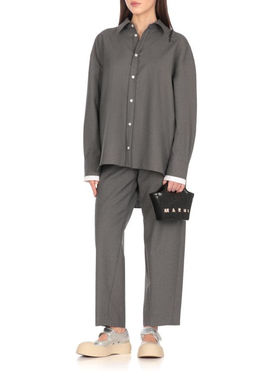 26SS 마르니 레더 & 라피아 트로피컬리아 마이크로백 BMMP0067Q0 P386000N99 Black - MARNI