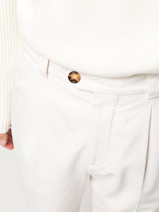 26SS 브루넬로 쿠치넬리 스트레이트 팬츠 M252DE1450C5797 OFF WHITE DOM - BRUNELLO CUCINELLI