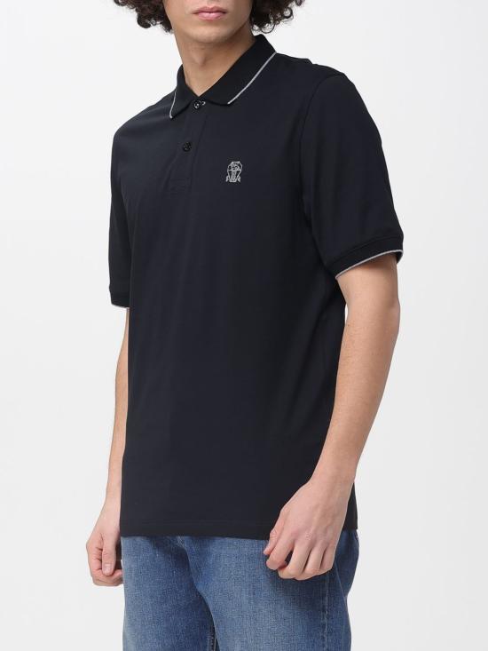 26SS 브루넬로 쿠치넬리 폴로 티셔츠 M0B139779GCCB75 BLACK DOM - BRUNELLO CUCINELLI