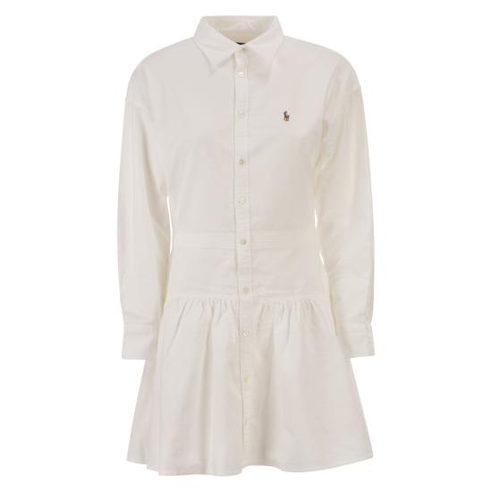 26SS 폴로 랄프로렌 미디 원피스 211B22755 WHITE