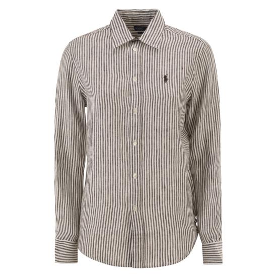 26SS 폴로 랄프로렌 셔츠 211A96158 WHITE BROWN