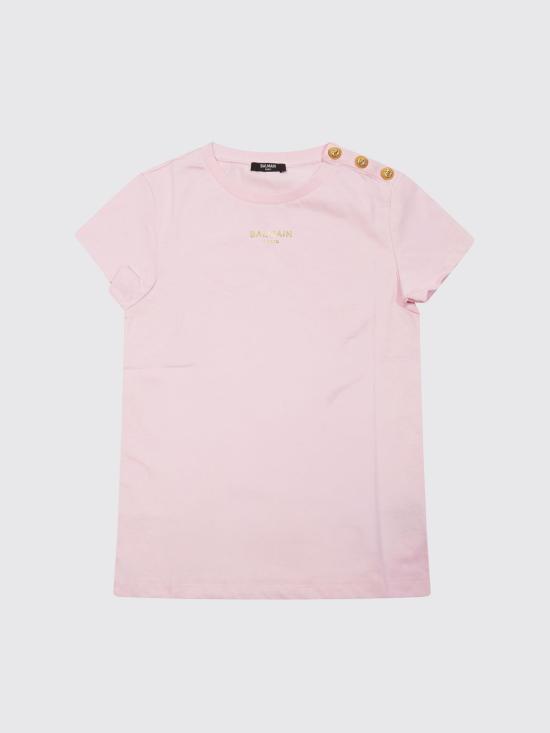 26SS [키즈] 발망 티셔츠 BY8A01KZ3672 51EOR Pink