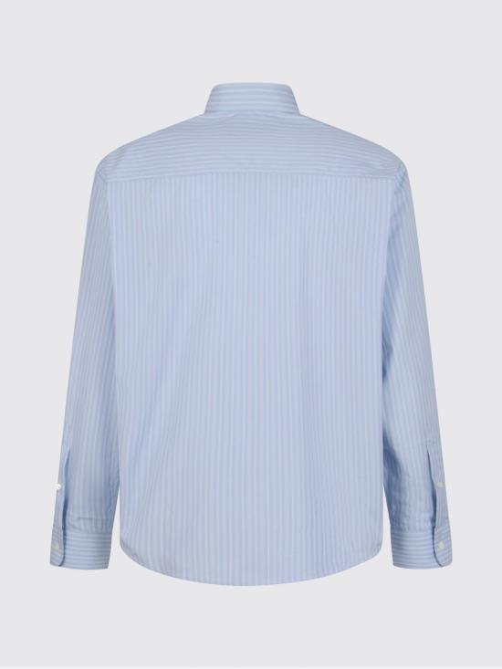 26SS 아미 코튼 롱 슬리브 드 하트 박시 셔츠 USH766CO02194 844 Gnawed Blue - AMI