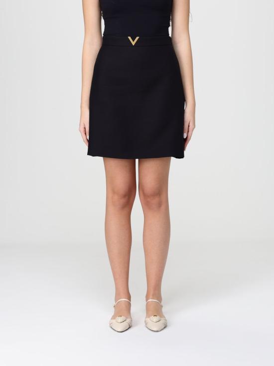 26SS 발렌티노 가라바니 미디 스커트 8B3RAEH21CF 0NO Black