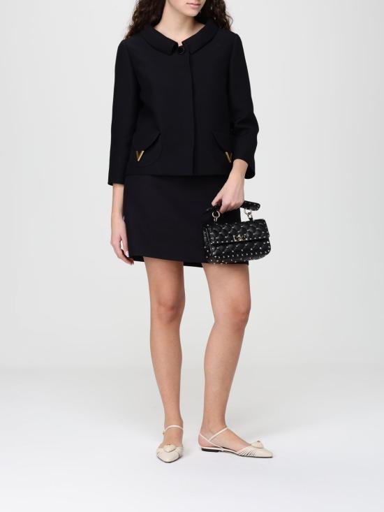 26SS 발렌티노 가라바니 미디 스커트 8B3RAEH21CF 0NO Black - VALENTINO GARAVANI