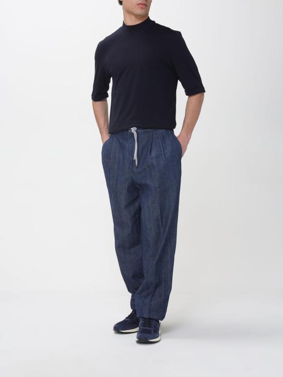 26SS 브루넬로 쿠치넬리 반팔 티셔츠 M0B131396 C4425 Blue - BRUNELLO CUCINELLI