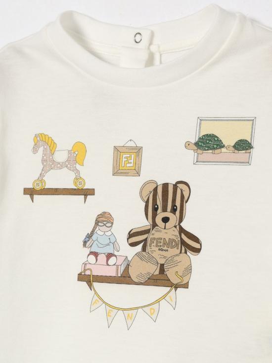 26SS [키즈] 펜디 티셔츠 BUI1147AJ F0TU9 White - FENDI