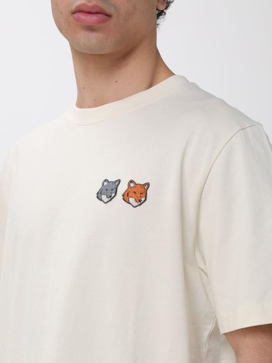 26SS 메종키츠네 더블 폭스 헤드 컴포트 티셔츠 OM011CFKJ7025 P702 White - MAISON KITSUNE