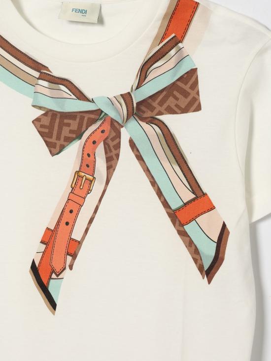 26SS [키즈] 펜디 티셔츠 JFI4007AJ F0TU9 White - FENDI