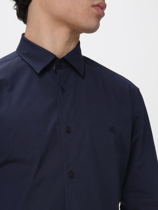 26SS 버버리 스트레치 코튼 셔츠 8071800 Blue - BURBERRY