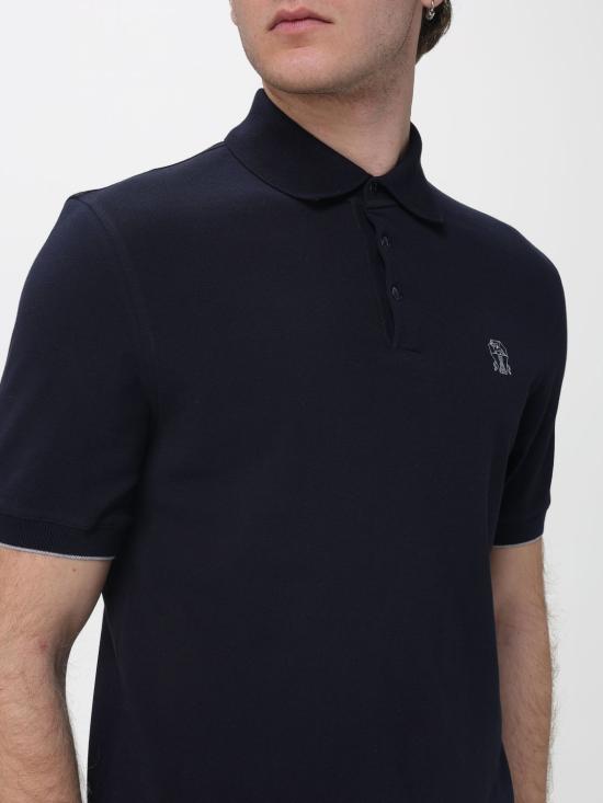 26SS 브루넬로 쿠치넬리 피케 폴로 셔츠 ME8548788 CD361 Navy - BRUNELLO CUCINELLI