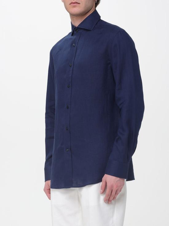 26SS 브루넬로 쿠치넬리 이지 핏 셔츠 MM6840627 C011 Navy - BRUNELLO CUCINELLI