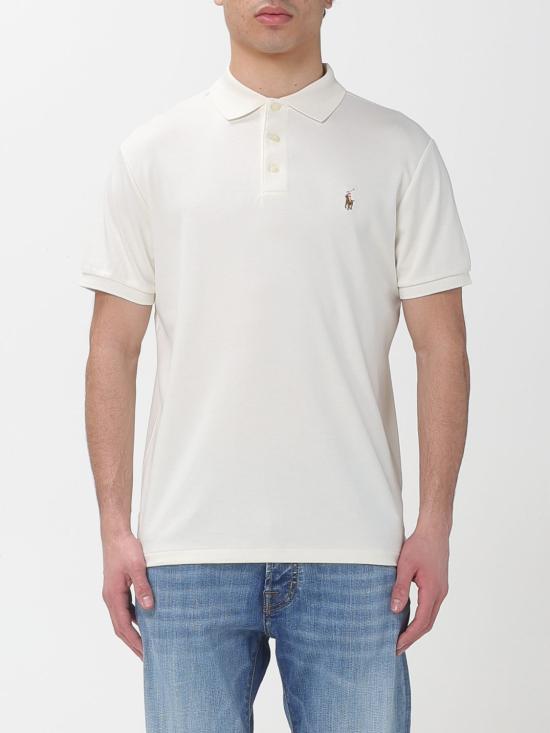 26SS 폴로 랄프로렌 폴로 티셔츠 710704319 168 Cream