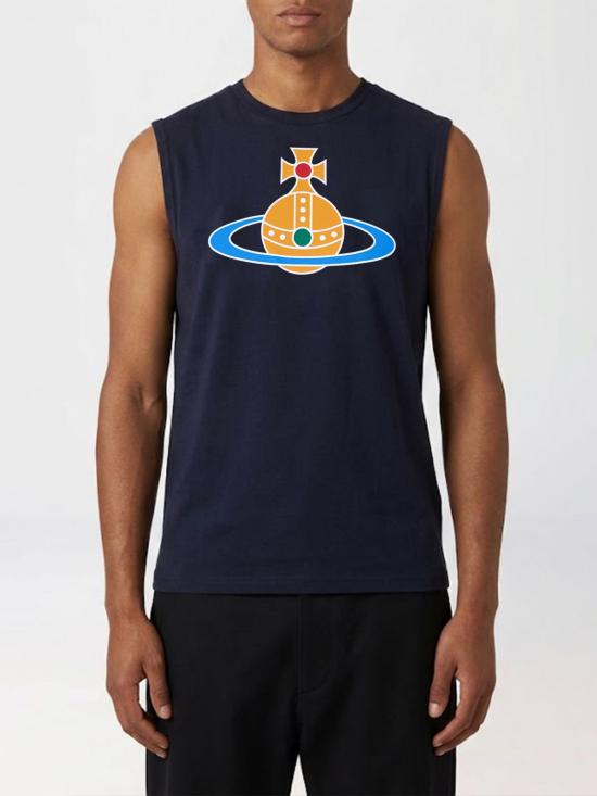 26SS 비비안웨스트우드 반팔 티셔츠 2G01000FJ001M K410 Blue