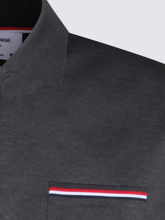 26SS 톰브라운 피케 포켓 폴로 티셔츠 MJP022A01455 025 Grey 1 - THOM BROWNE