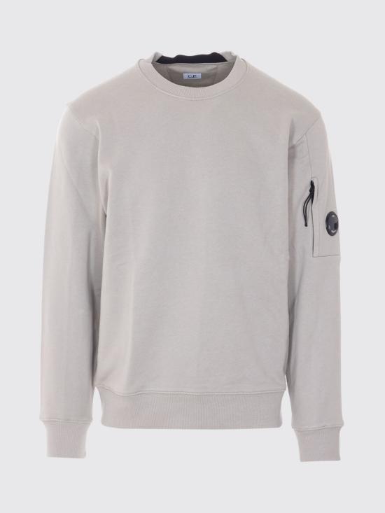 26SS 씨피 컴퍼니 다이애그널 레이즈드 플리스 크루넥 렌즈 스웨트셔츠 20CMSS713A005086W 904 Grey - C.P. COMPANY