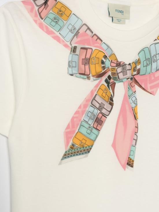 26SS [키즈] 펜디 티셔츠 JFI3917AJ F0TU9 White - FENDI