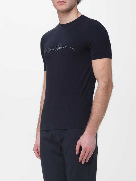 26SS 조르지오 아르마니 반팔 티셔츠 6GST56SJP4Z UBSG Blue - GIORGIO ARMANI