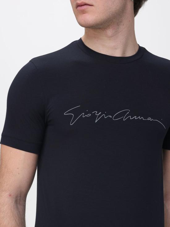 26SS 조르지오 아르마니 반팔 티셔츠 6GST56SJP4Z UBSG Blue - GIORGIO ARMANI