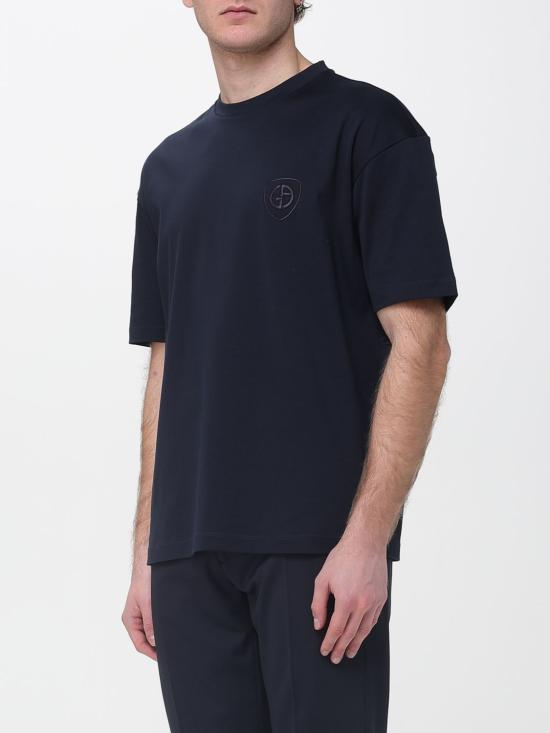 26SS 조르지오 아르마니 반팔 티셔츠 GM003351TE10333 U8139 Blue - GIORGIO ARMANI