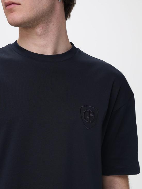 26SS 조르지오 아르마니 반팔 티셔츠 GM003351TE10333 U8139 Blue - GIORGIO ARMANI