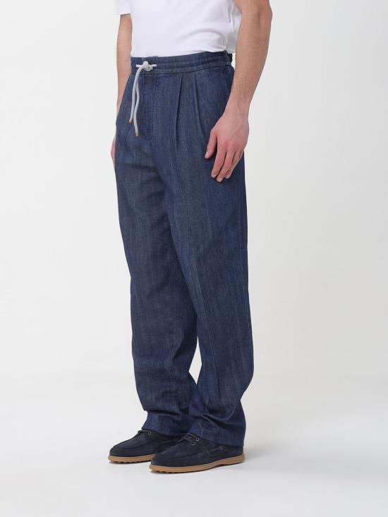 26SS 브루넬로 쿠치넬리 트레이닝/조거 팬츠 MH263E1710 C1485 Blue 1 - BRUNELLO CUCINELLI