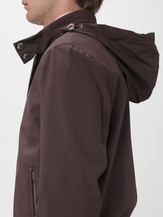 26SS 브루넬로 쿠치넬리 폴딩 후드 본디드 나일론 블루종 MZ4266525 C1792 Brown - BRUNELLO CUCINELLI