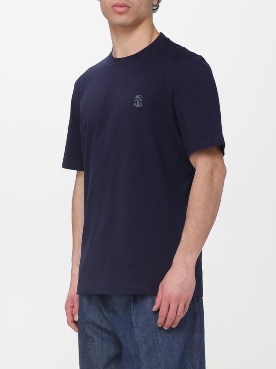 26SS 브루넬로 쿠치넬리 반팔 티셔츠 M0B138440 CK781 Blue - BRUNELLO CUCINELLI