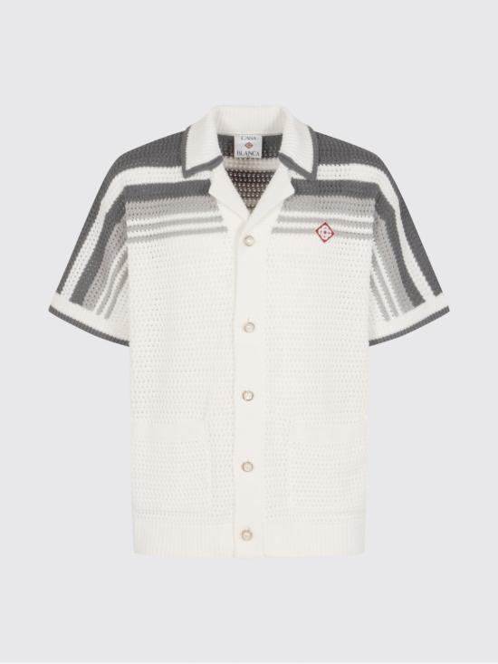 26SS 카사블랑카 반팔 셔츠 MSP26KW933 01 White - CASABLANCA