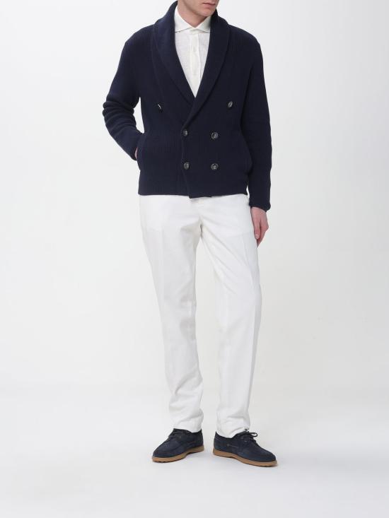 26SS 브루넬로 쿠치넬리 메탈 버튼 가디건 M2873346 C2425 Navy - BRUNELLO CUCINELLI