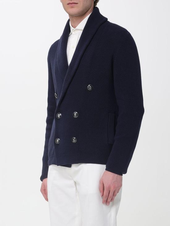 26SS 브루넬로 쿠치넬리 메탈 버튼 가디건 M2873346 C2425 Navy - BRUNELLO CUCINELLI