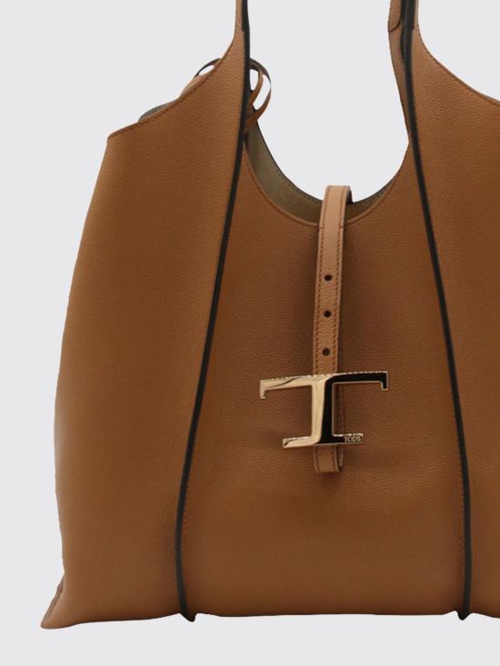 26SS 토즈 T 타임리스 스몰 쇼핑백 XBWTSBA0200Q8E S410 Brown - TODS