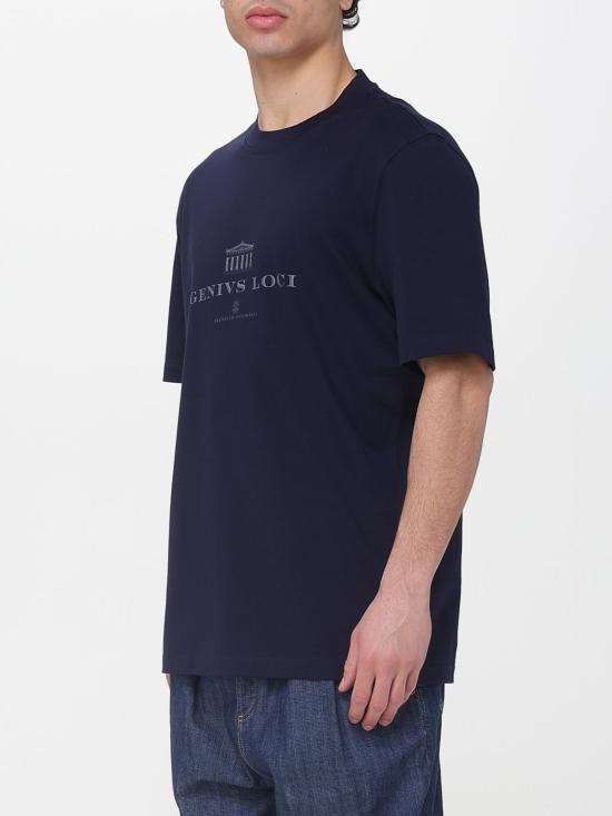 26SS 브루넬로 쿠치넬리 반팔 티셔츠 M0B138520 CLI32 Blue - BRUNELLO CUCINELLI