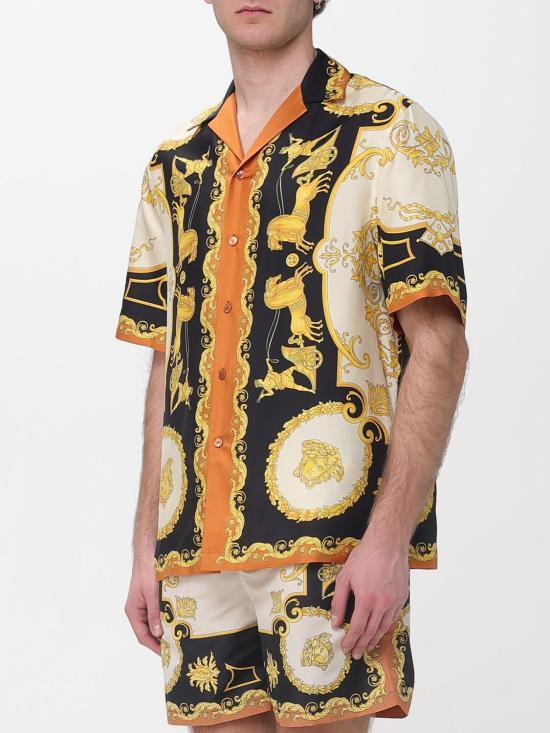 26SS 베르사체 반팔 셔츠 10039261A16096 5BE40 Black - VERSACE