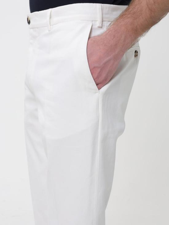 26SS 브루넬로 쿠치넬리 스트레이트 팬츠 M252DI1770 C2200 White - BRUNELLO CUCINELLI