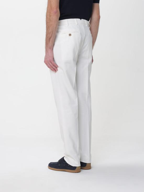 26SS 브루넬로 쿠치넬리 스트레이트 팬츠 M252DI1770 C2200 White - BRUNELLO CUCINELLI