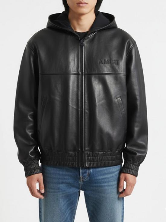 26SS 아미리 가죽 자켓 AMOUJA1029 Black