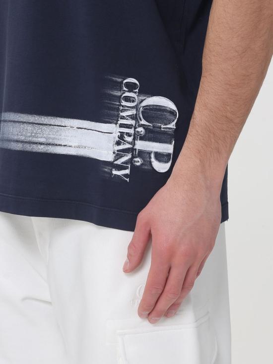 26SS 씨피 컴퍼니 반팔 티셔츠 20CMTS293A005431G 889 Navy - C.P. COMPANY
