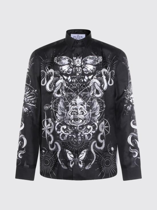 26SS 필립 플레인 긴팔 셔츠 SAFCMRP2547PTE104N 02 Black - PHILIPP PLEIN