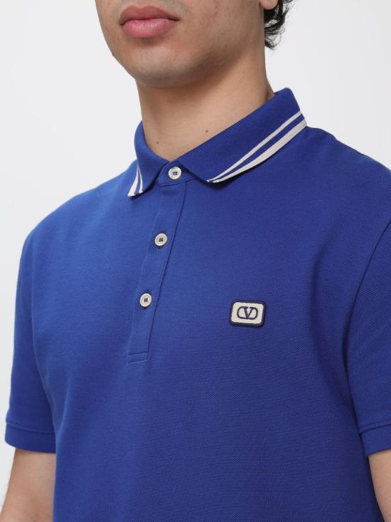 26SS 발렌티노 가라바니 폴로 티셔츠 8V3MH01KAQK B01 Blue - VALENTINO GARAVANI