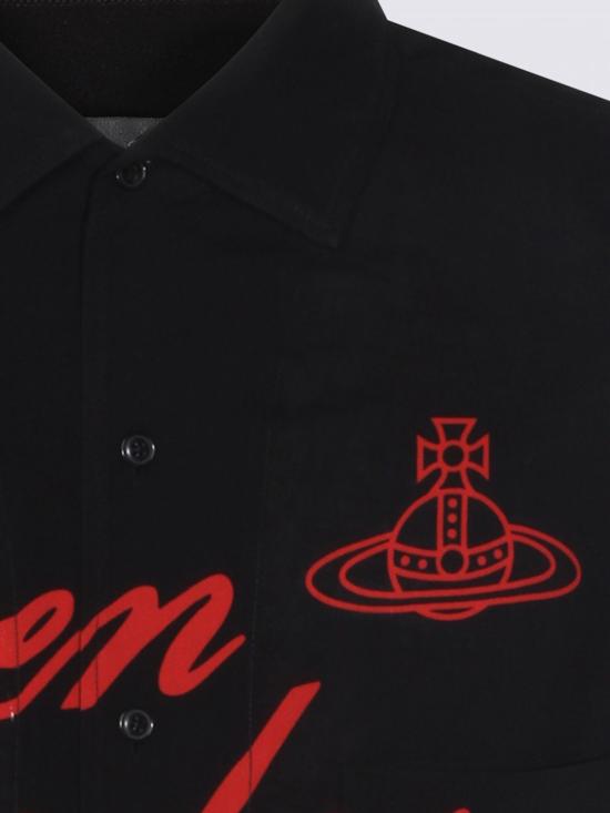 26SS 비비안웨스트우드 반팔 셔츠 2401004KW01CM N401 Black - VIVIENNE WESTWOOD