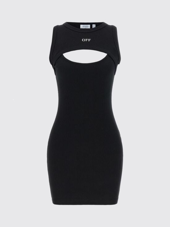 26SS 오프화이트 롱 원피스 OWDB496C99JER001 1001 White - OFF WHITE