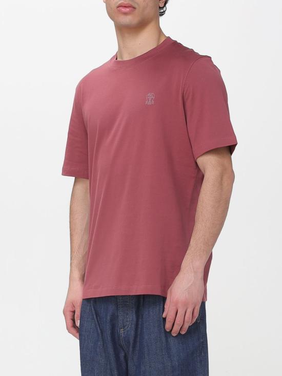 26SS 브루넬로 쿠치넬리 코튼 저지 크루넥 티셔츠 M0B138440 CMZ07 Coral - BRUNELLO CUCINELLI