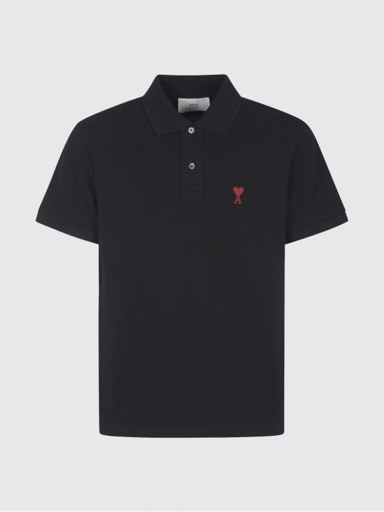 26SS 아미 폴로 티셔츠 BFUPL001760 001 Black - AMI