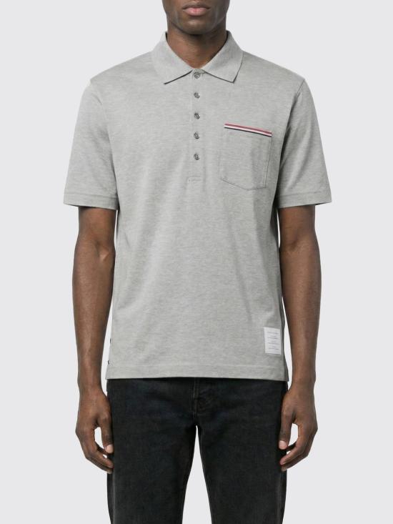 26SS 톰브라운 피케 포켓 폴로 티셔츠 MJP022A01455 055 Grey