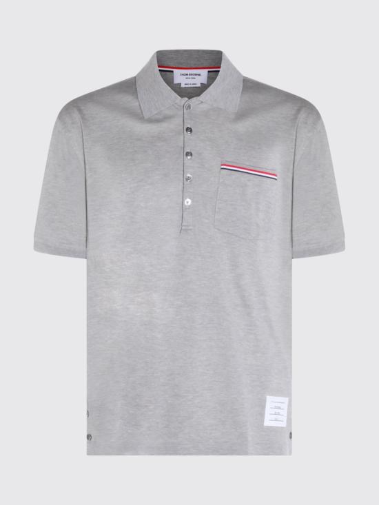 26SS 톰브라운 피케 포켓 폴로 티셔츠 MJP022A01455 055 Grey - THOM BROWNE